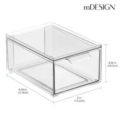 Stackable Kitchen Storage Drawer 8.5 X 6 X 4 -Home storage 1000 Square JPG 20533MDK Dimensions