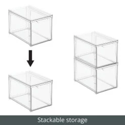 Stackable Bath Storage Drawer 12 X 8 X 8 -Home storage 1000 Square JPG 20591MDCO Detail 1