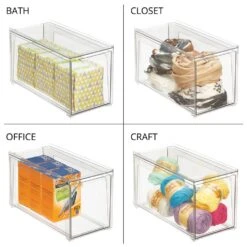 Stackable Bath Storage Drawer 14 X 7 X 8 -Home storage 1000 Square JPG 20697MDCO Detail 3