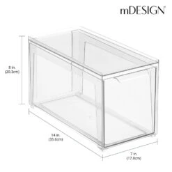Stackable Bath Storage Drawer 14 X 7 X 8 -Home storage 1000 Square JPG 20697MDCO Dimensions 2