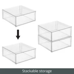 Stackable Kitchen Storage Drawer 15 X 14 X 6 16 Stackable Kitchen Storage Drawer 15 X 14 X 6 -Home storage 1000 Square JPG 20703MDCO Detail
