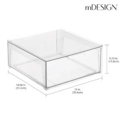 Stackable Kitchen Storage Drawer 15 X 14 X 6 14 Stackable Kitchen Storage Drawer 15 X 14 X 6 -Home storage 1000 Square JPG 20703MDCO Dimensions