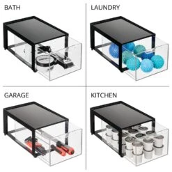 Stackable Makeup Storage Drawer 12 X 8 X 6 -Home storage 1000 Square JPG 20861MDO Detail