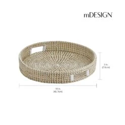 18" Round Seagrass Tray 8 18" Round Seagrass Tray -Home storage 1000 Square JPG 21419MDK Dimensions