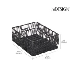 Cotton Rope Basket 16 X 12 X 6 -Home storage 1000 Square JPG 21427MDK Dimensions