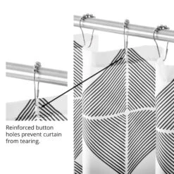 Geometric Diamond Shower Curtain -Home storage 1000 Square JPG 22346MDSC Detail 1