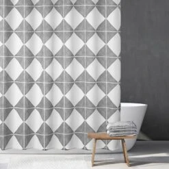 Geometric Diamond Shower Curtain -Home storage 1000 Square JPG 22346MDSC Environment