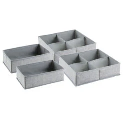 Set Of 4 Fabric Drawer Organizers