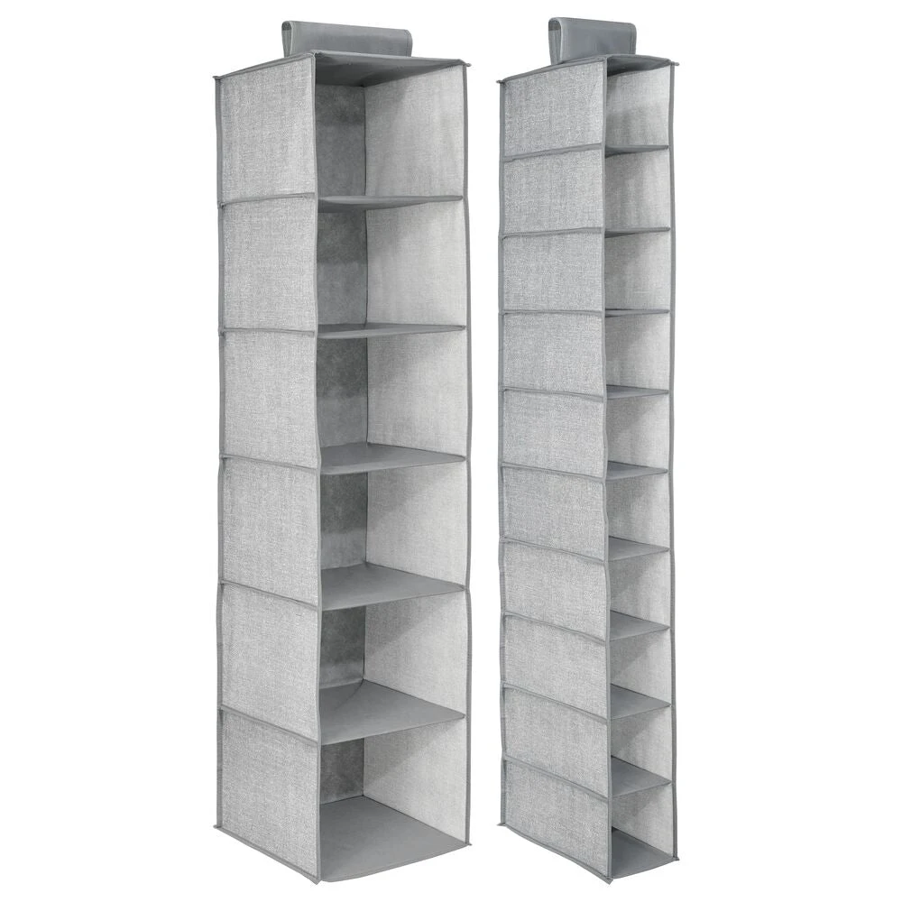 2-Piece Fabric Hanging Organizer Set 1 2-Piece Fabric Hanging Organizer Set