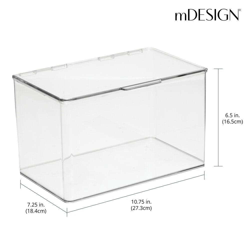 Hinged-Lid Bathroom Storage Box 7 X 11 X 6.5 3 Hinged-Lid Bathroom Storage Box 7 X 11 X 6.5 - Image 3
