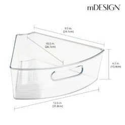 Lazy Susan Wedge Organizer -Home storage 1000 Square JPG 4792MDK Dimensions