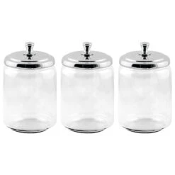 Glass Bathroom Canisters 7 Glass Bathroom Canisters -Home storage 1000 Square JPG 6183MDBA new