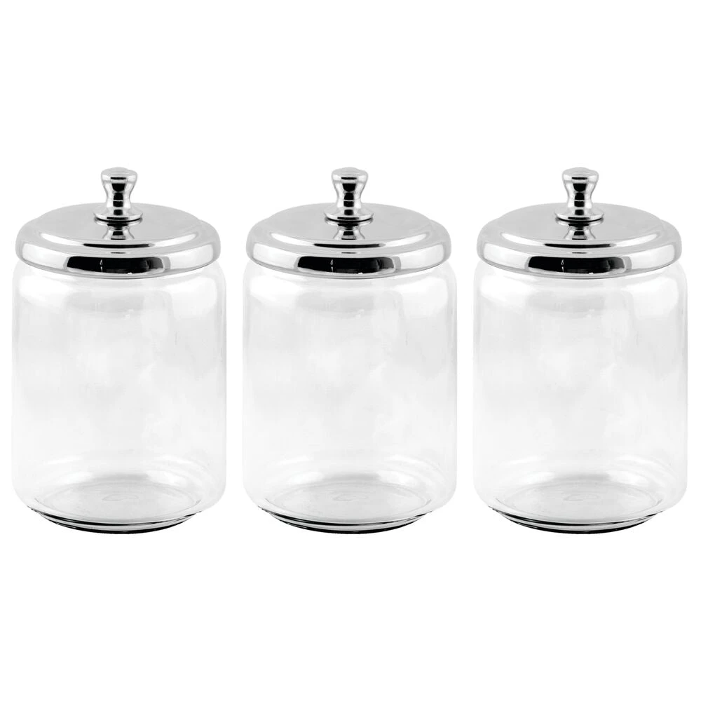 Glass Bathroom Canisters 3 Glass Bathroom Canisters - Image 3