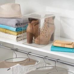 Clear Stackable Shoe Box 13 X 7 X 9 -Home storage 1000 Square JPG 68230.PT01