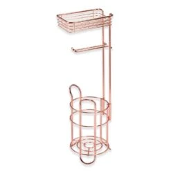 Toilet Paper Holder Stand With Shelf And 2-Roll Reserve -Home storage 1000 Square JPG 9123MDBST OLa S