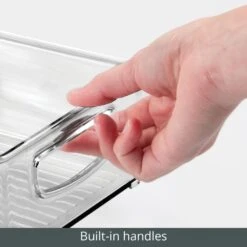 Stackable Bin With Handles 16 X 8 X 3 8 Stackable Bin With Handles 16 X 8 X 3 -Home storage 1000 Square JPG KitchenBin Detail