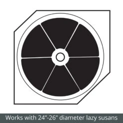 Lazy Susan Wedge Organizer -Home storage 1000 Square JPG LazySusan1 6 LineArt