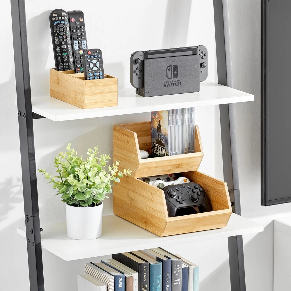 4-Section Bamboo Bin 8 X 4 X 3 2 4-Section Bamboo Bin 8 X 4 X 3 - Image 2