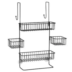 Over-the-Door Shower Caddy With Baskets And Towel Bar 15 Over-the-Door Shower Caddy With Baskets And Towel Bar -Home storage 1600 300DPI 20056MDBST OLb