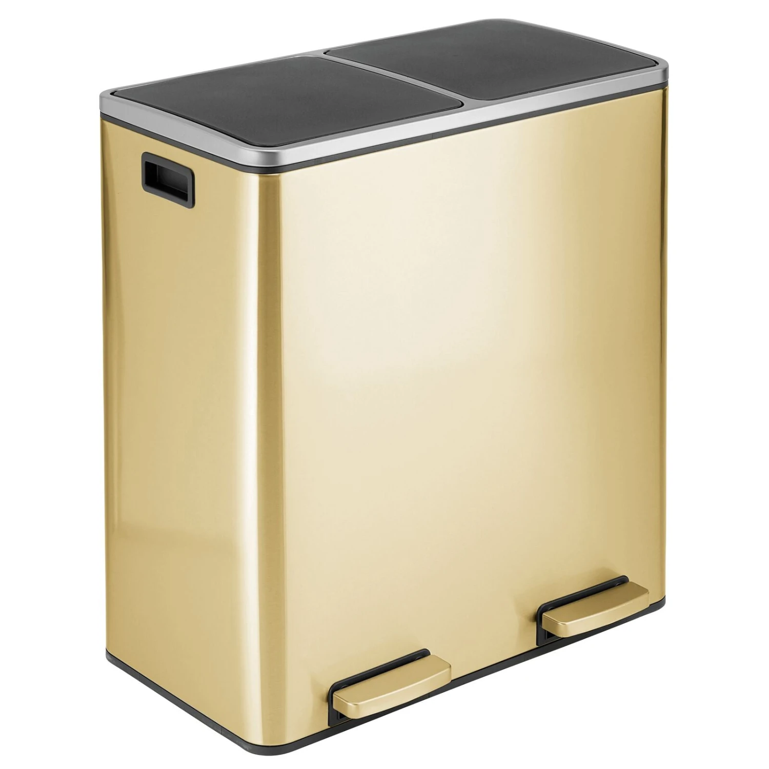 60-Liter Dual Compartment Step Trash Can 1 60-Liter Dual Compartment Step Trash Can