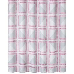 Geometric Grid Shower Curtain