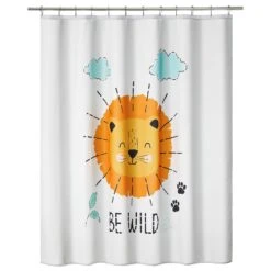 Be Wild Lion Shower Curtain