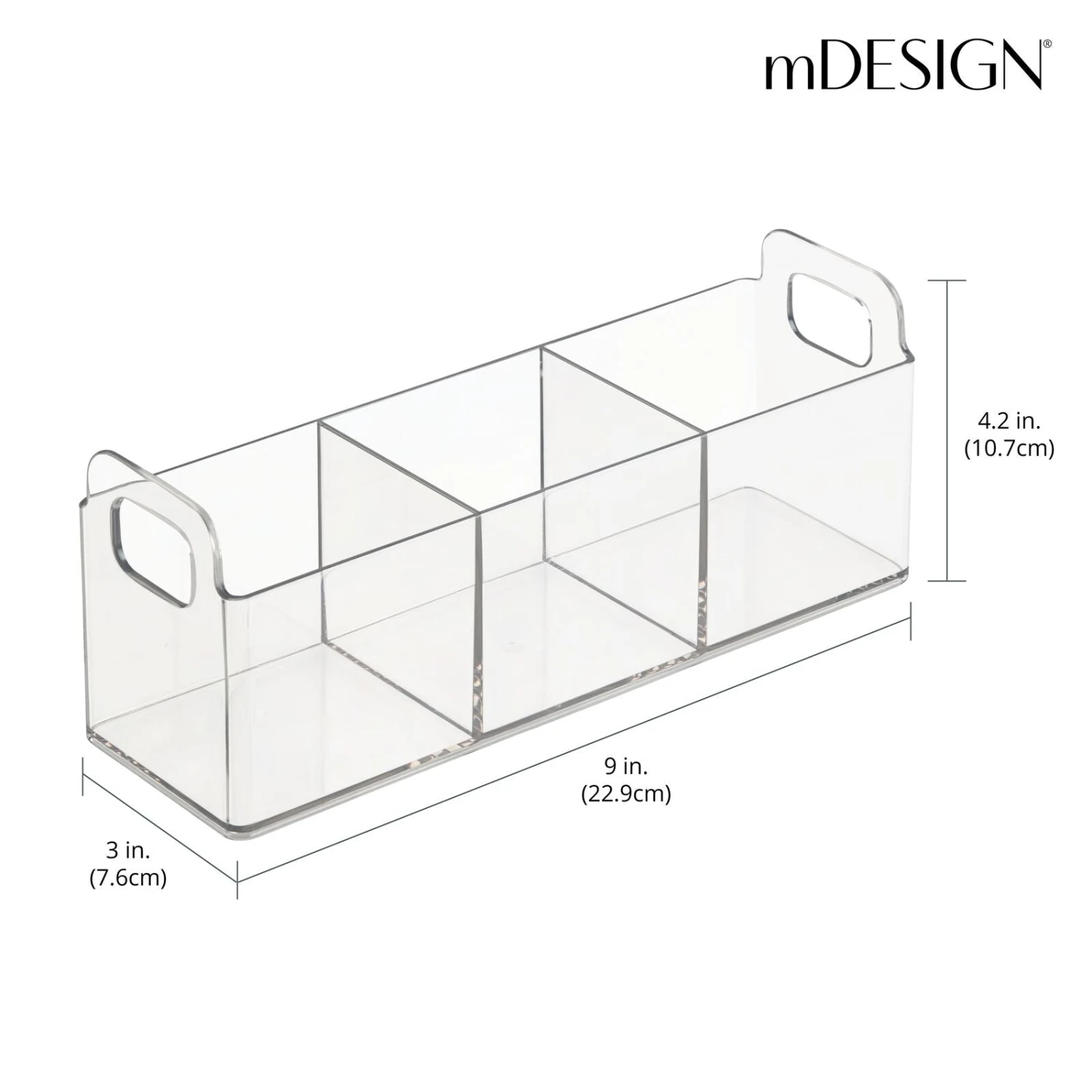 3-Section Cosmetic Organizer Caddy 3 3-Section Cosmetic Organizer Caddy - Image 3