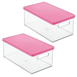 Stackable Bath Box With Lid And Handles 15 X 8.5 X 6 -Home storage 1600 300DPI 24041MDBST.MAIN 3