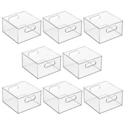 Clear Stackable Storage Bins 10 X 10 X 6 -Home storage 1600 300DPI 24489MDHS.MAIN 3