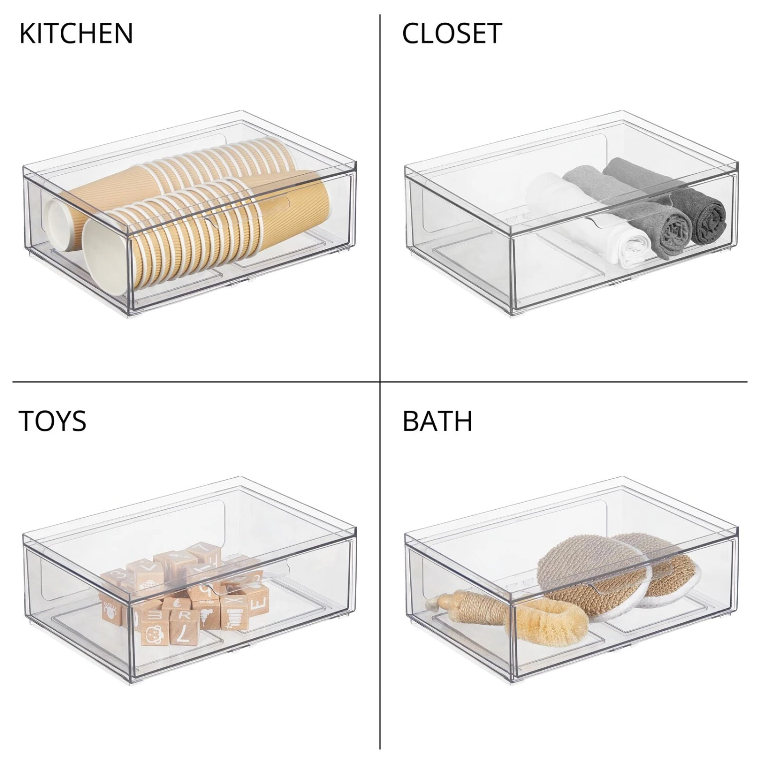 Stackable Closet Storage Drawer 9 X 12 X 4 4 Stackable Closet Storage Drawer 9 X 12 X 4 - Image 4