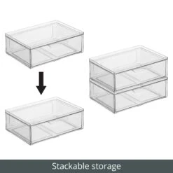 Stackable Closet Storage Drawer 9 X 12 X 4 12 Stackable Closet Storage Drawer 9 X 12 X 4 -Home storage 1600 300DPI RFQ 43473 clear detail3 e26bf162 f0d4 48cf a700 71fe002897c2