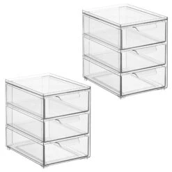Stackable 3-Drawer Organizer -Home storage 1600 300DPI RFQ 44082 clear OLg