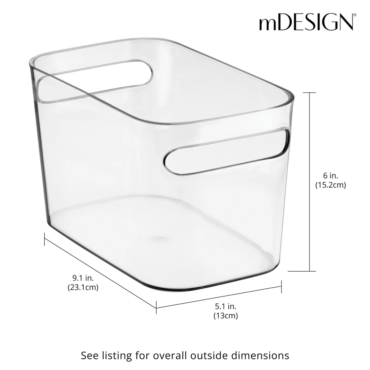 Bathroom Bin With Handles 9 X 5 X 6 4 Bathroom Bin With Handles 9 X 5 X 6 - Image 4