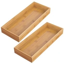 Bamboo Kitchen Drawer Organizer 15 X 6 X 2 -Home storage 1600 Square JPG 01623MDK