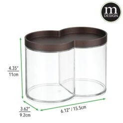 Stackable Divided Vanity Canister -Home storage 1600 Square JPG 02161MDBST