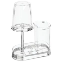 Acrylic Toothbrush Holder With Rinsing Cup
