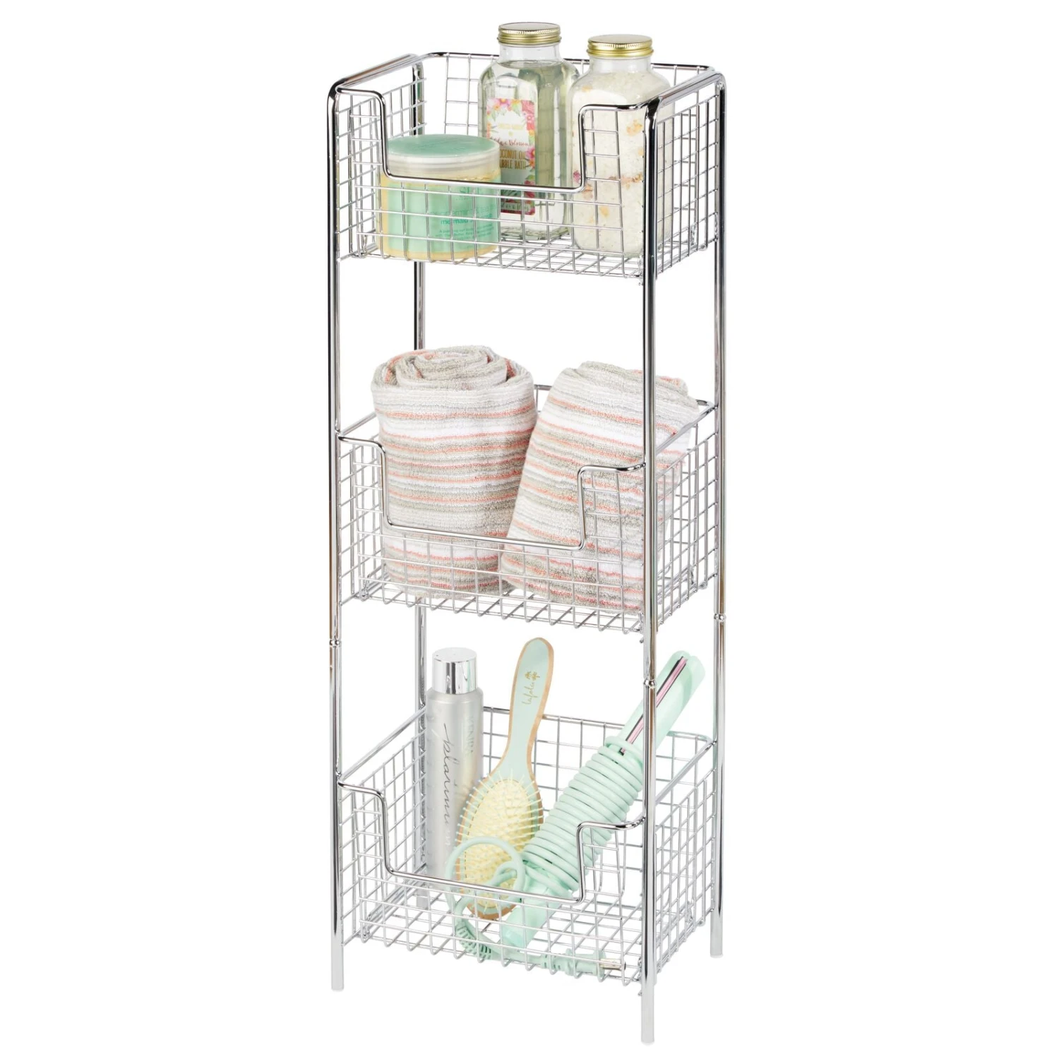 3-Tier Bathroom Basket Stand 9 3-Tier Bathroom Basket Stand - Image 9