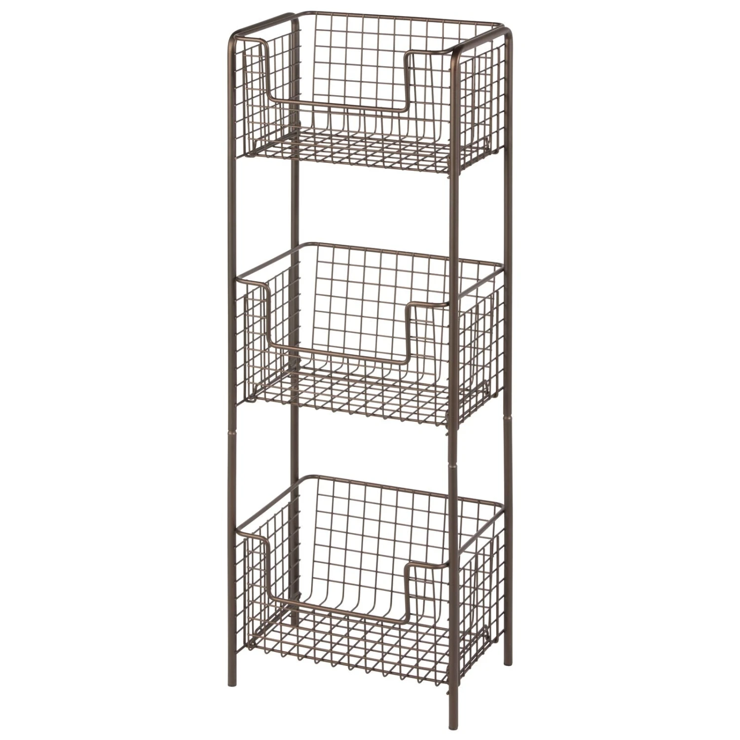 3-Tier Bathroom Basket Stand 3 3-Tier Bathroom Basket Stand - Image 3
