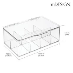 Divided Tea Organizer With Lid 7 X 10.5 X 3.5 -Home storage 1600 Square JPG 0287MDK Dimensions 18e73f2d 124d 4096 a154 a1bab0b626f1