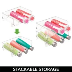 Stackable Triple Bottle Storage Rack -Home storage 1600 Square JPG 03033MDFT.PT05