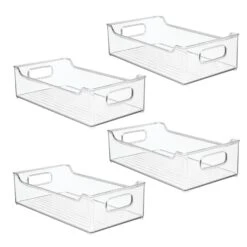 Stackable Kitchen Bin With Handles 14.5 X 8 X 4 17 Stackable Kitchen Bin With Handles 14.5 X 8 X 4 -Home storage 1600 Square JPG 04086MDK.PT01