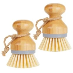 2-Piece Bamboo Dish Brush Set