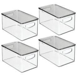 Stackable Bin With Lid11 X 6 X 5 20 Stackable Bin With Lid11 X 6 X 5 -Home storage 1600 Square JPG 04729MDBST.MAIN 3