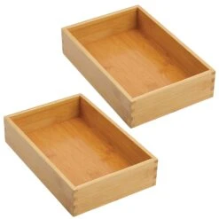 Bamboo Kitchen Drawer Organizer 10 X 6.5 X 2.5 8 Bamboo Kitchen Drawer Organizer 10 X 6.5 X 2.5 -Home storage 1600 Square JPG 06091MDK.MAIN 3
