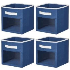 Fabric Storage Cubes With Window 10.5 X 10.5 X 11 -Home storage 1600 Square JPG 06453MDB.MAIN 3