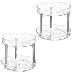 2-Tier Lazy Susan Turntable -Home storage 1600 Square JPG 06786MDBST.PT02
