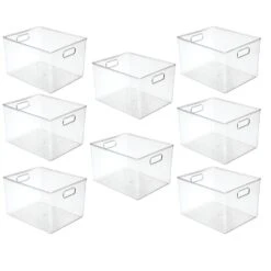Deep Storage Bin With Handles 12 X 10 X 8 -Home storage 1600 Square JPG 07551MDK.MAIN 3