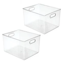 Deep Storage Bin With Handles 12 X 10 X 8 -Home storage 1600 Square JPG 07585MDCO.PT02
