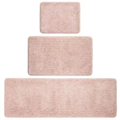 Solid Non-Slip Spa Bath Rug Set