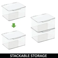 Hinged-Lid Kitchen Storage Box 6 X 7 X 4 11 Hinged-Lid Kitchen Storage Box 6 X 7 X 4 -Home storage 1600 Square JPG 08180MDHS.PT02